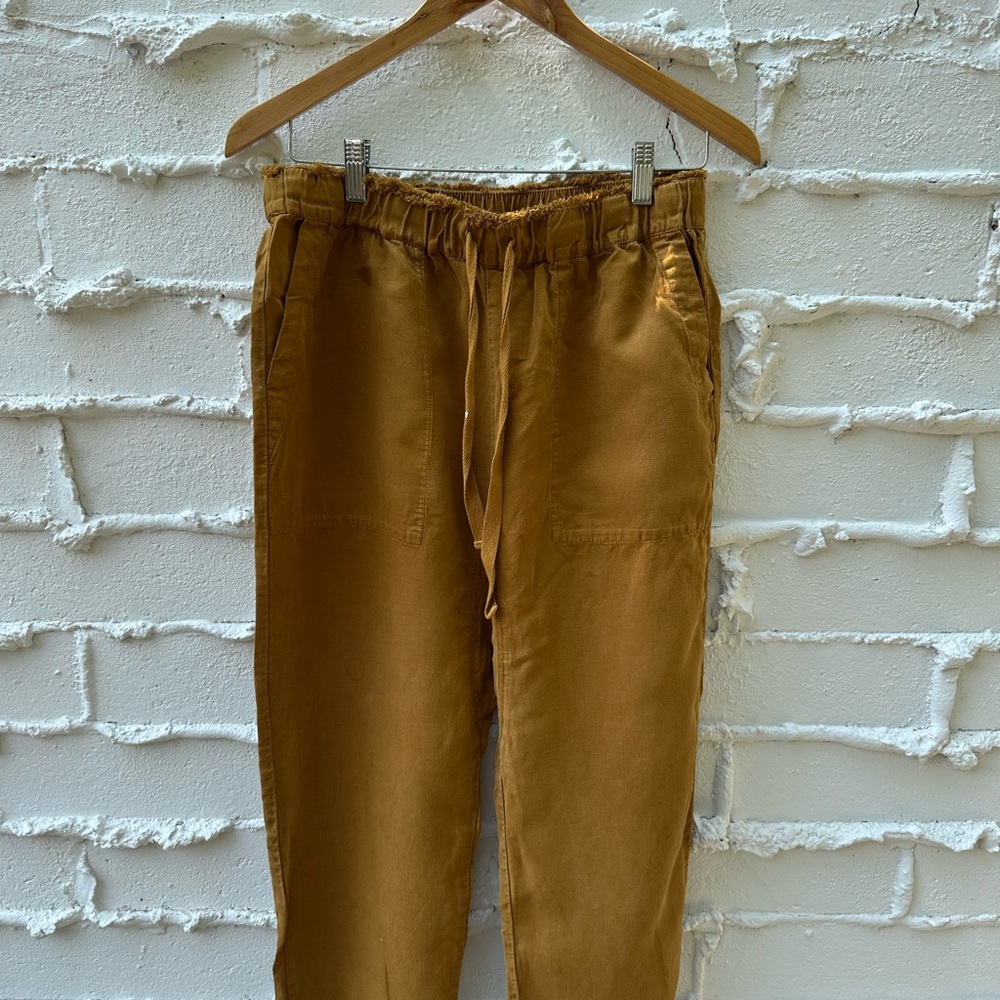 LINEN BLEND SLOUCHY PANTS